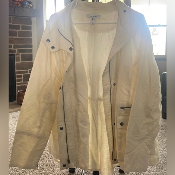 Peace Love World Linen Moto Jacket 3X - Picture 3 of 10